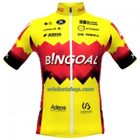 Wielershirt 2023 Bingoal WB - Geel Rood